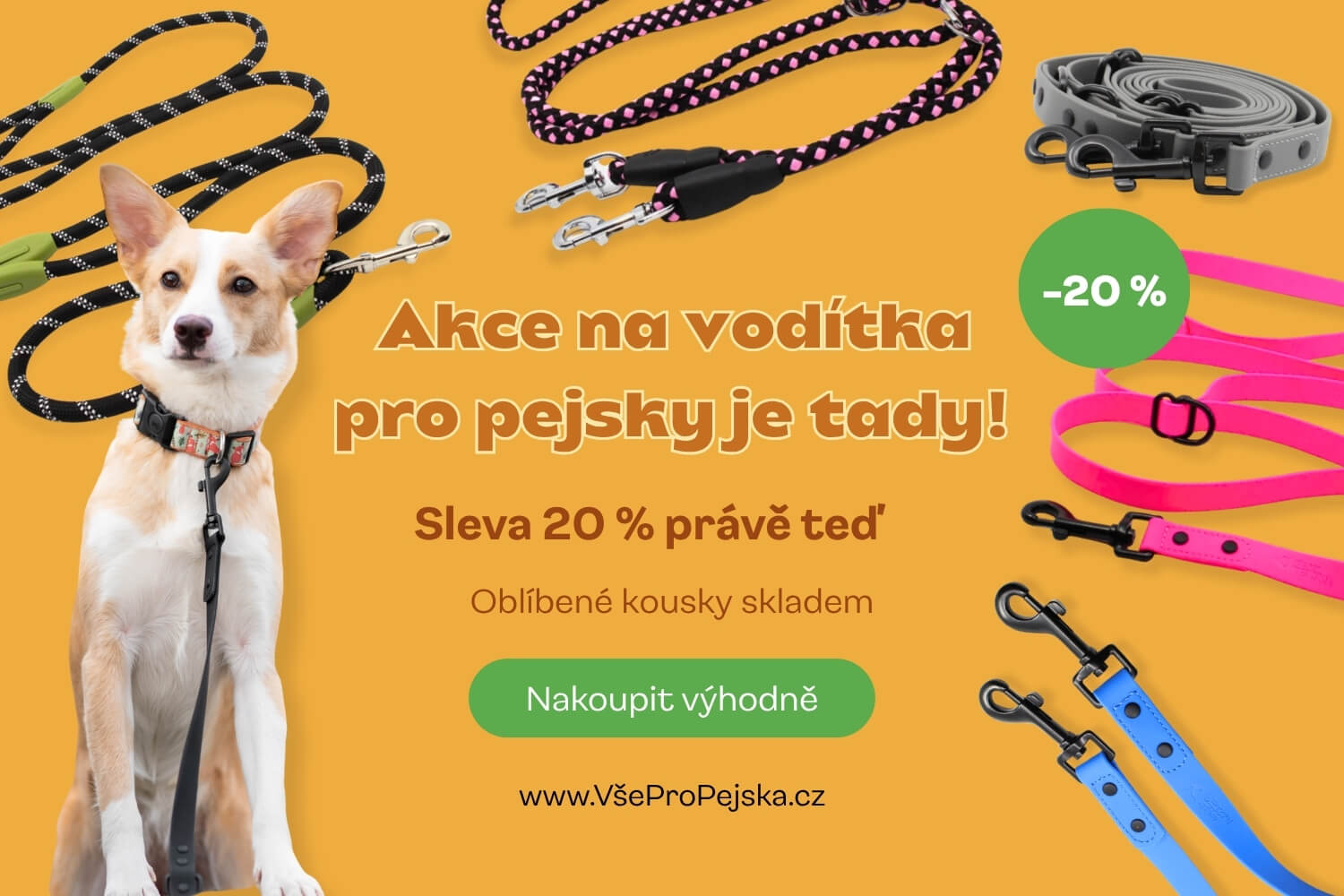 Vodítka pro psy - vsepropejska.cz