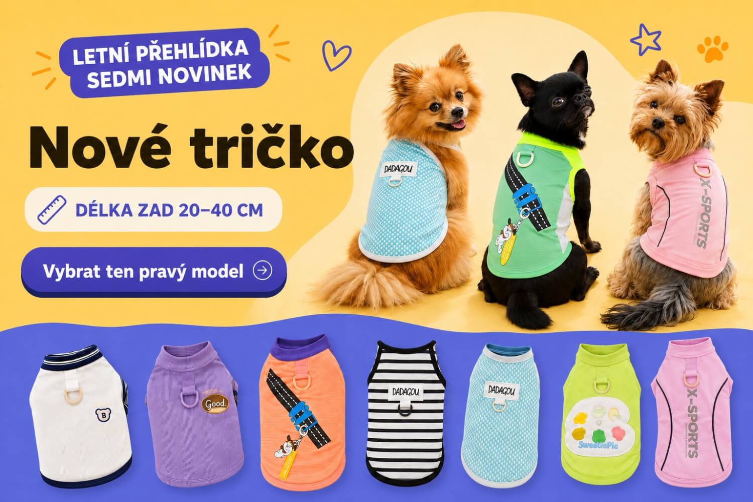 Trička pro psy - vsepropejska.cz