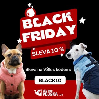 🐾 Black Friday dorazil i k nám! 🎁 Stačí zadat kód BLACK10 v košíku a máte slevu 10 % na celý nákup. Akce platí jen po...