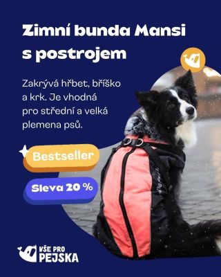 Náš zimní bestseller pro střední a velké psy! ❄️🐕 Mansi zimní bunda s postrojem je ideální pro chlupáče, kteří milují...