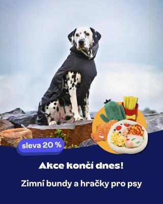 ⏳ Dnes končí! Zimní bundy i hračky pro psy jsou jen do dnešní půlnoci –20 %. A s kódem BLACK10 můžete získat až –30 %...