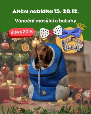 🎁 Vánoční motýlci a batohy pro pejsky se slevou –20 %! Stíháme doručit do Vánoc při objednávce do 19. 12. 🐶🎄👇...
