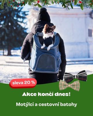 ⏰ Pokud jste to odkládali, teď je ten moment. Motýlky a cestovní batohy –20 %, akce končí dnes! 🔥👇...
